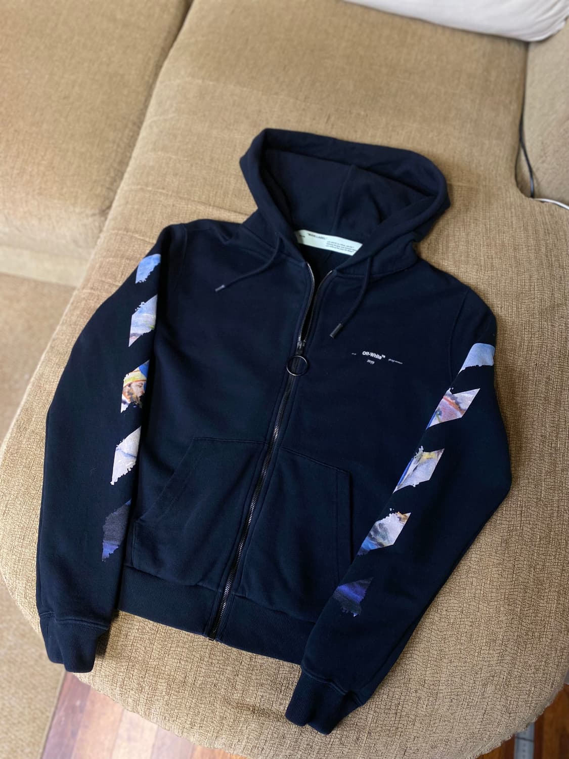 오프화이트 모네 유화 애로우 후드집업 ㅡ 95사이즈 상품이미지4