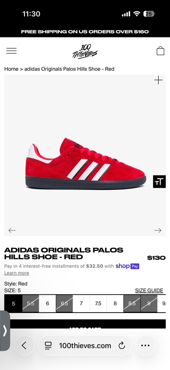 아디다스 palos hills shoes red us 6 240 상품이미지4