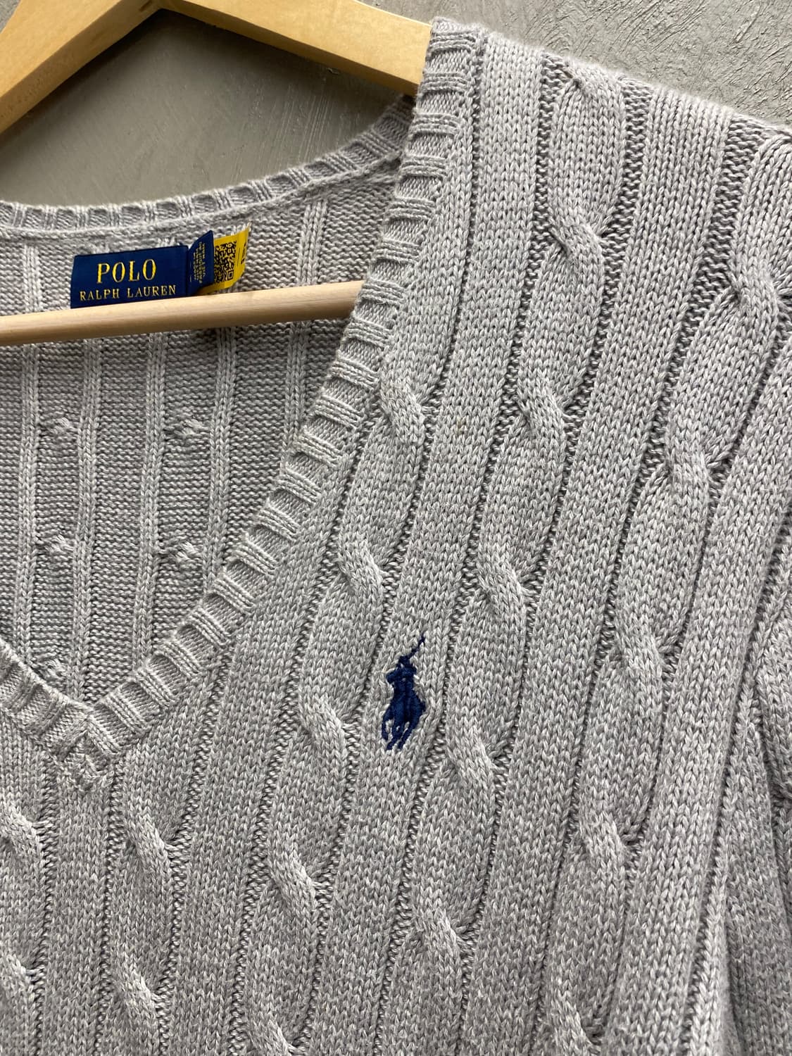[L] Polo Ralph Lauren 폴로 랄프로렌 브이넥 케이블니트 상품이미지3