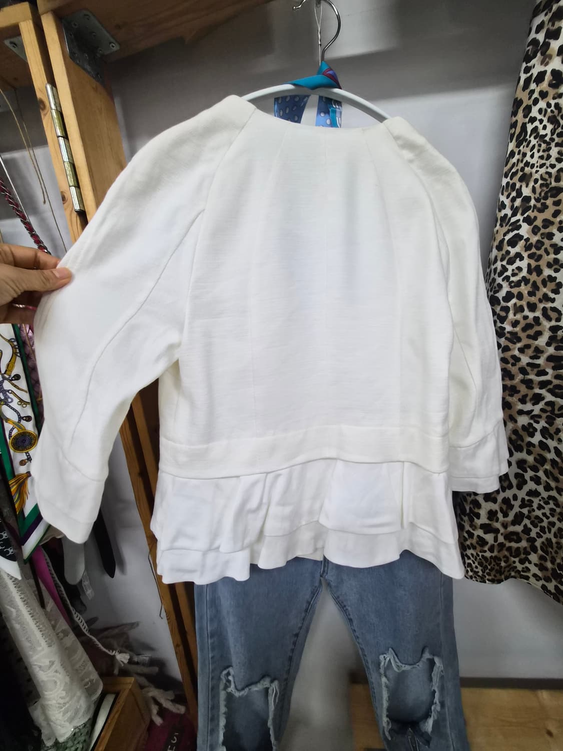 오즈세컨 프릴자켓. 레오파드 플레어 스커트 상품이미지5