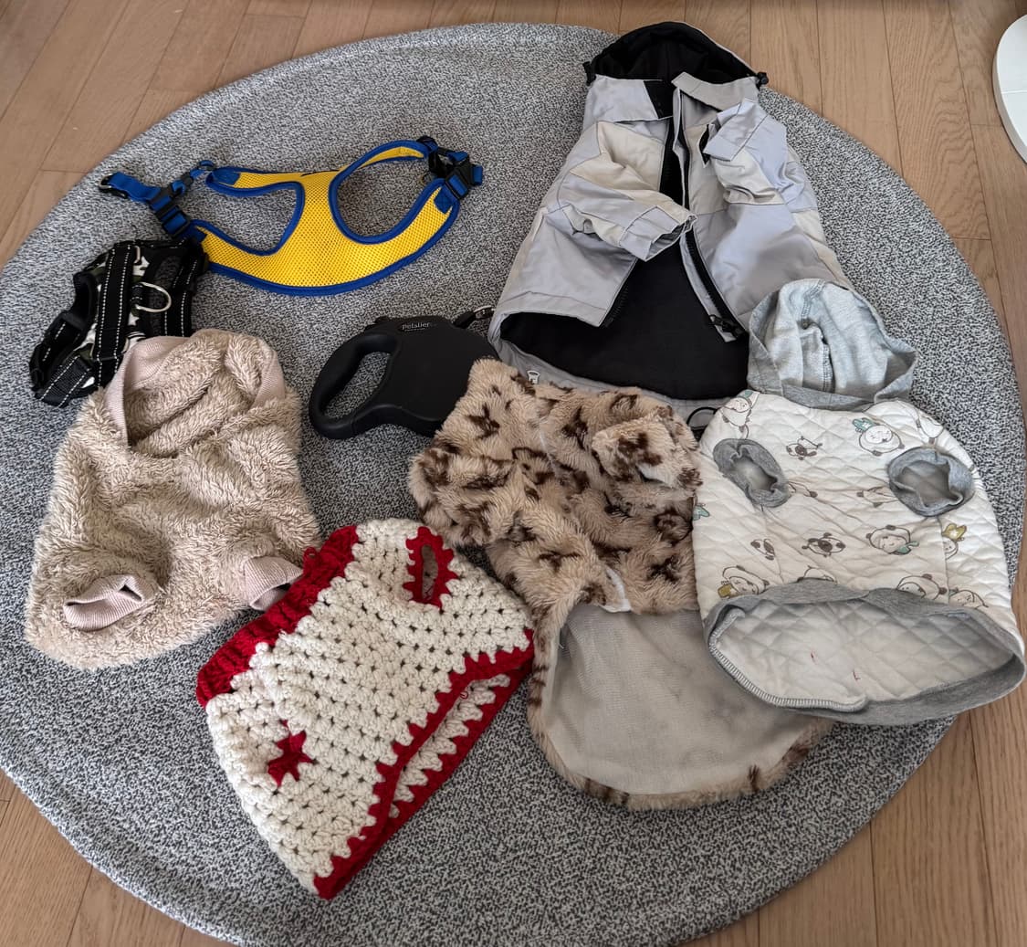 강아지 하네스 및 옷 상품이미지1