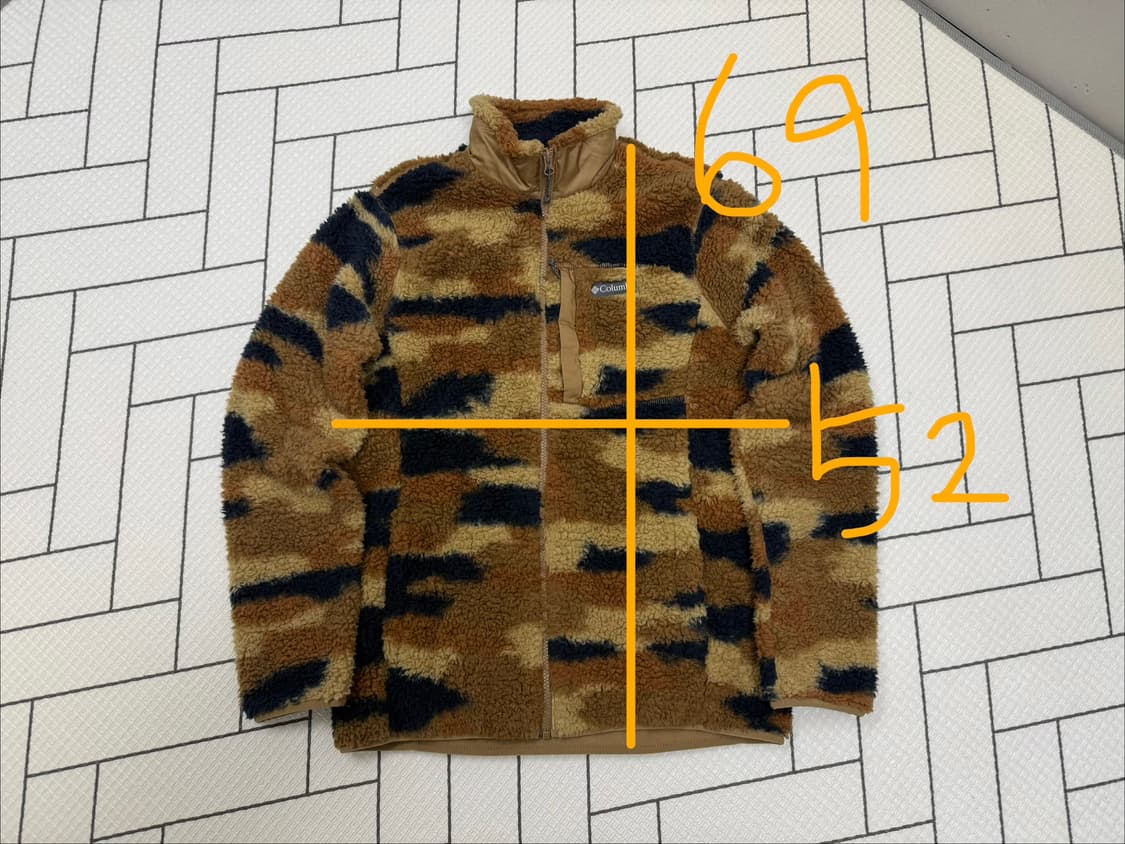 남성 95 M / 콜롬비아 카모 뽀글이 후리스 집업 상품이미지2