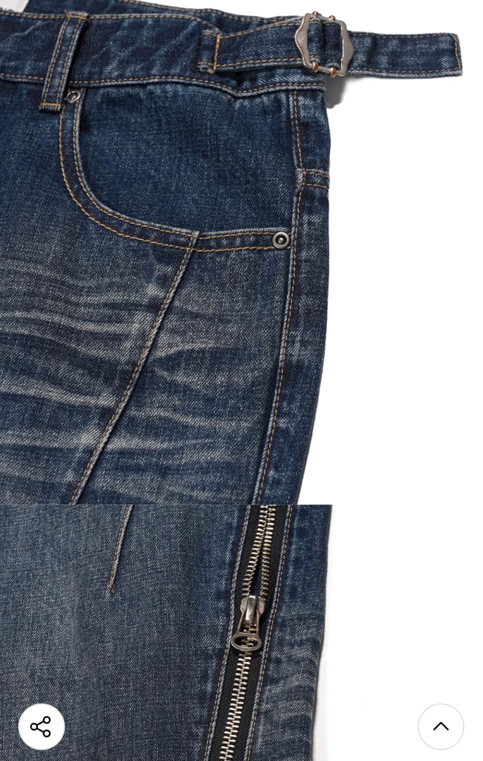 CONVERTIBLE ZIP UP JEANS BLUE 상품이미지4