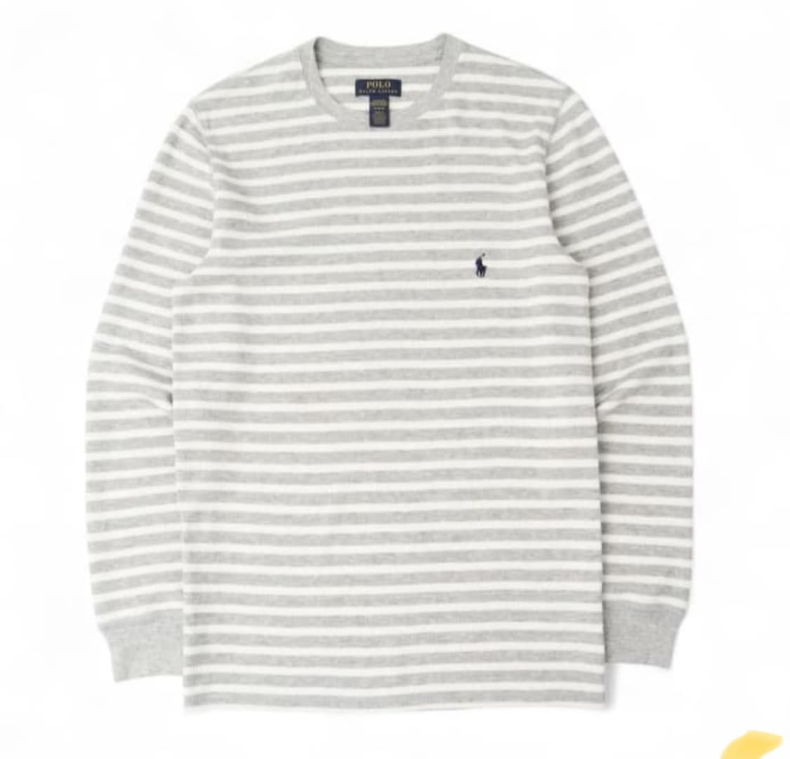 폴로 랄프로렌 그레이 스트라이프 와플 롱슬리브 티셔츠 구해요 상품이미지1
