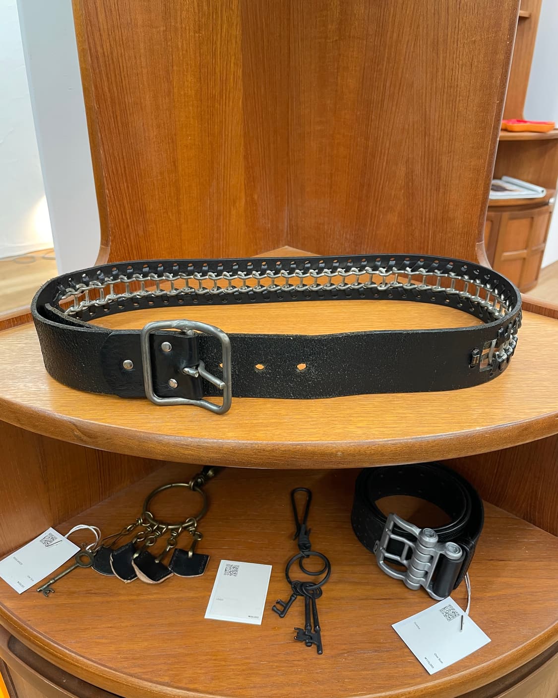 디스퀘어드2 메탈 체인 레더 벨트 상품이미지2