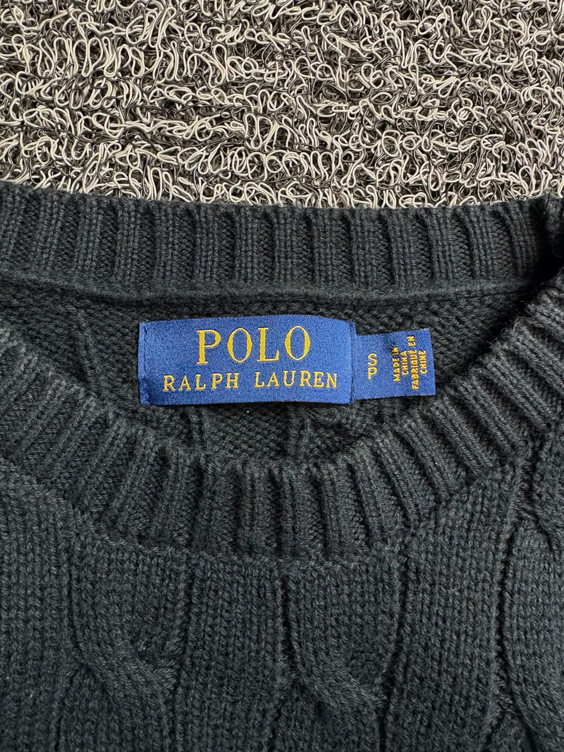 폴로 랄프로렌 블랙 코튼 케이블 꽈베기 니트 2396 상품이미지3