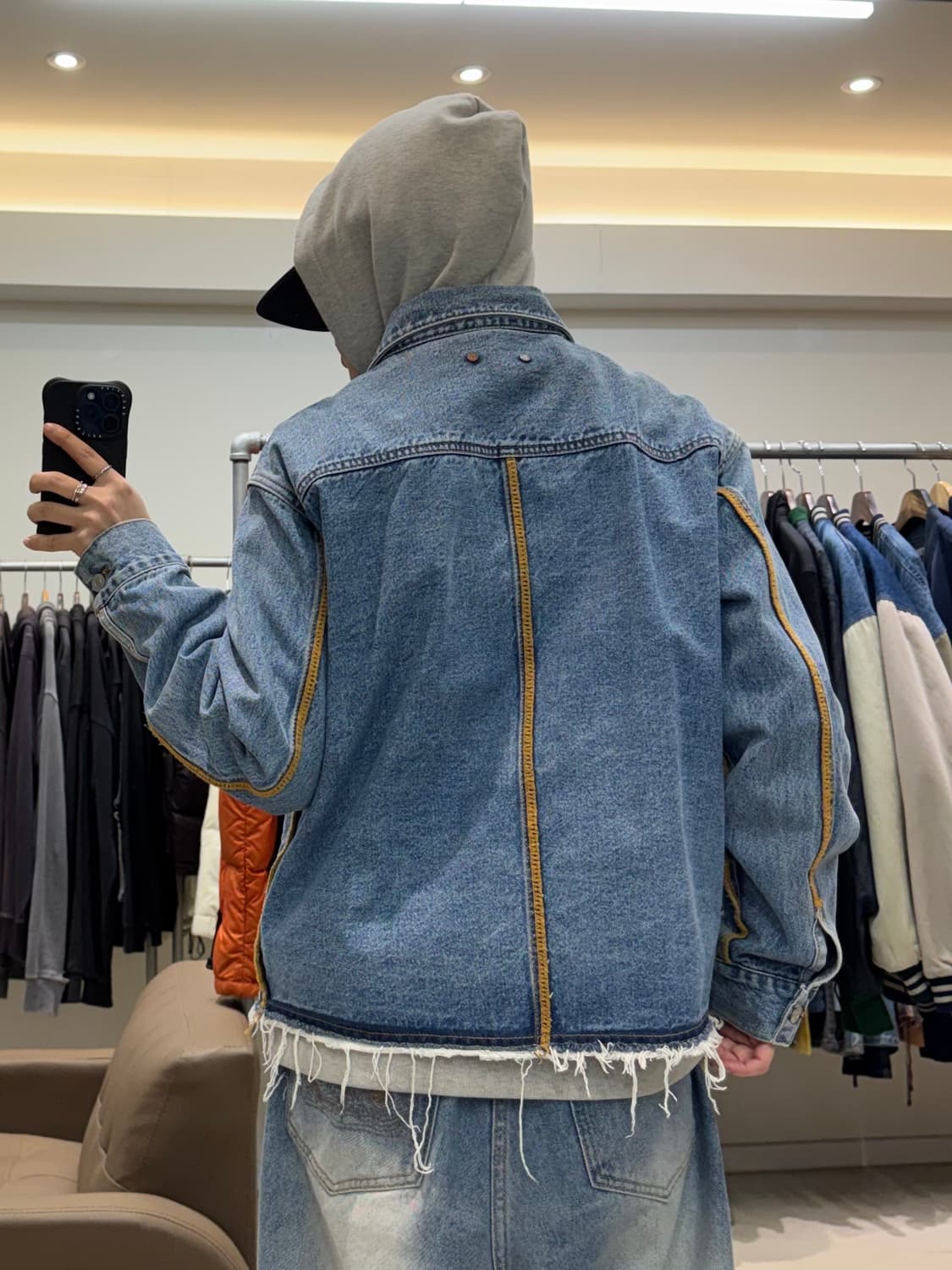 앤더슨벨 투웨이 데미지 데님자켓 상품이미지8