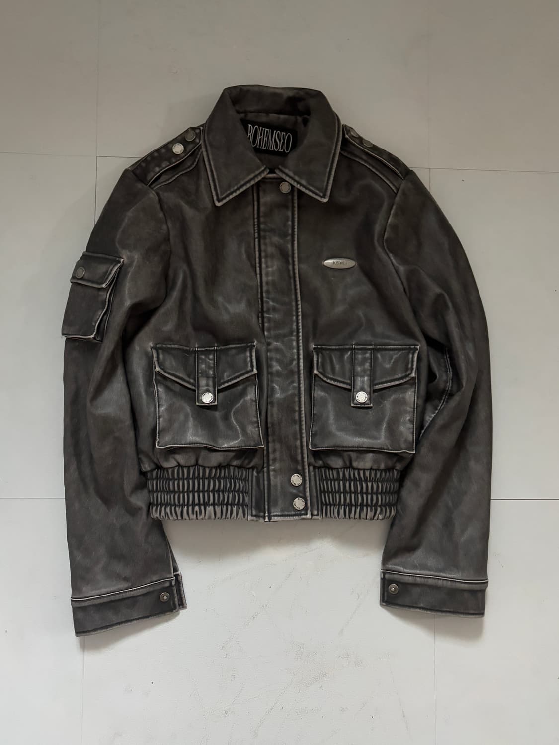 • Bohemian Seoul Leather Bomber Washed G 상품이미지1
