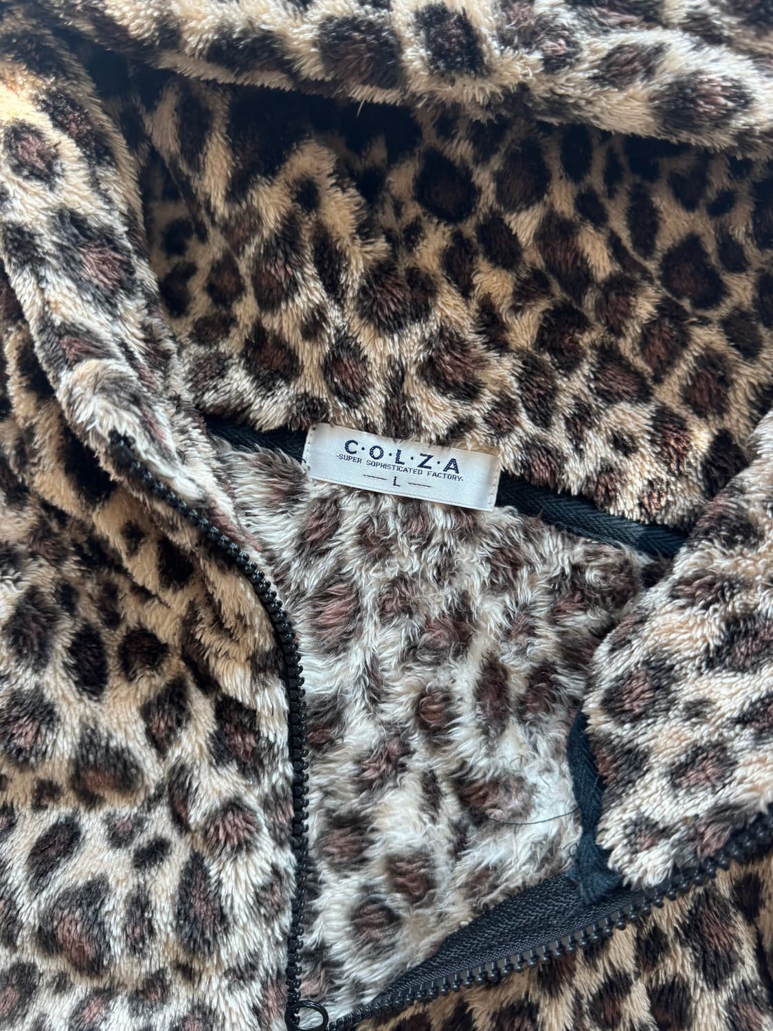 C•O•L'Z•A Leopard Design  Fur Hoodi 상품이미지2