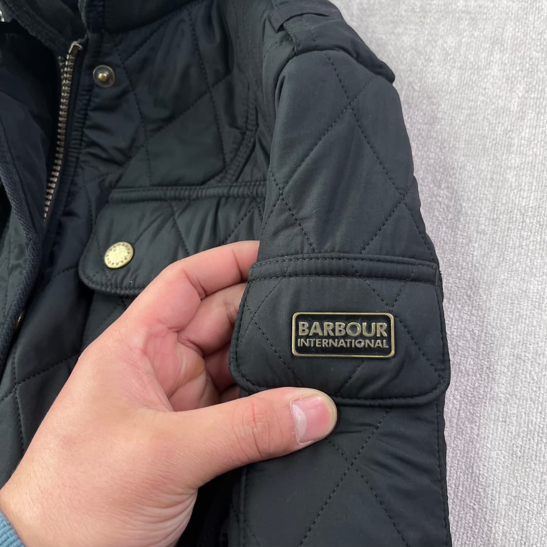 W 95 바버 인터네셔널 퀄팅 벨티드자켓 상품이미지4