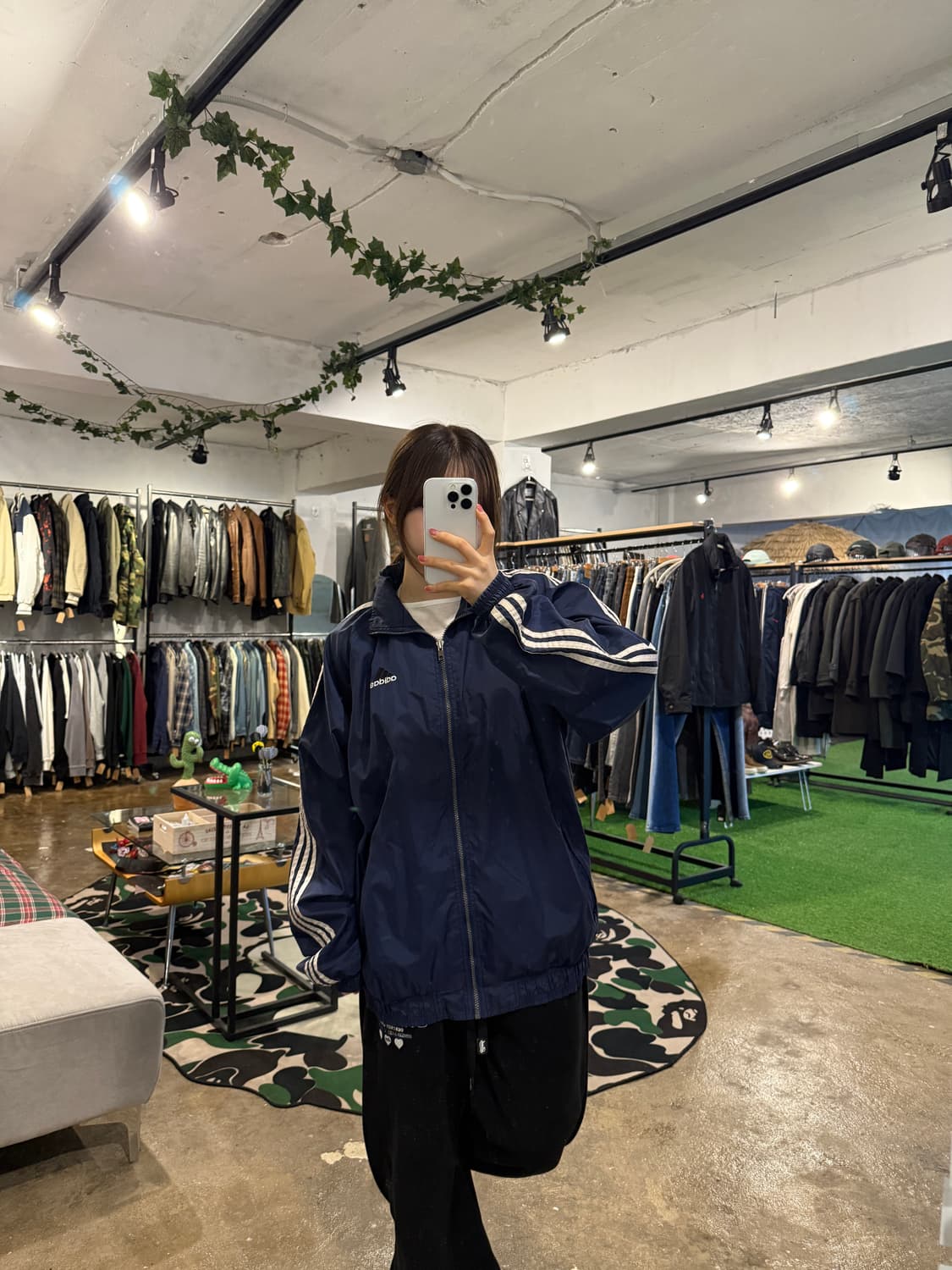 아디다스 올드스쿨 바람막이 네이비 상품이미지6