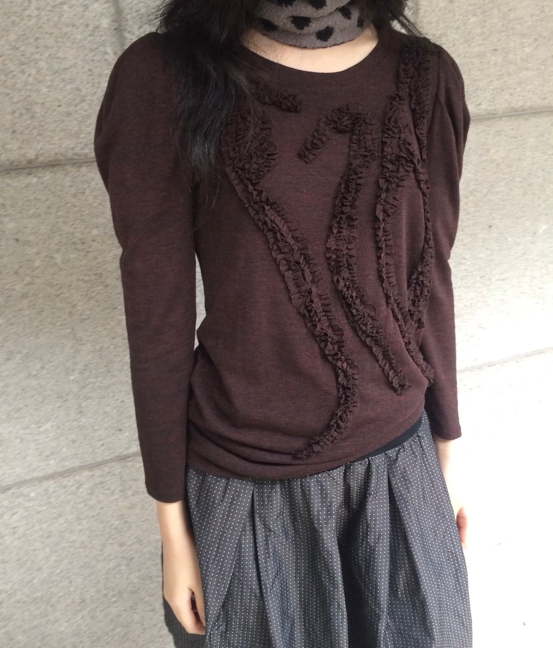 아플리케 퍼프 7부 티셔츠 상품이미지1