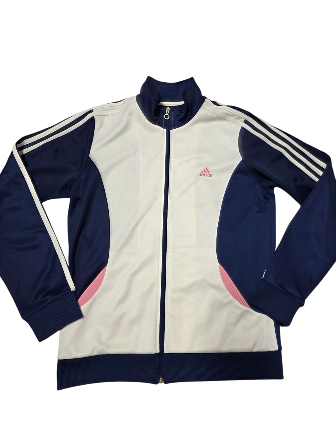 아디다스 베이지 핑크 네이비 여성 져지 백포인트 센스있는 라인배색 M 상품이미지1