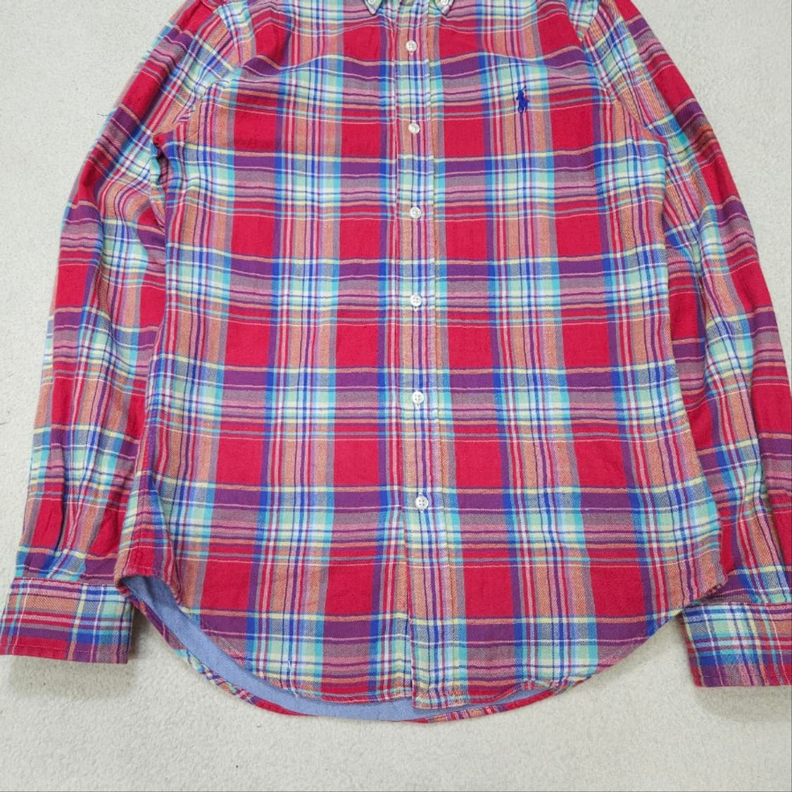 폴로 랄프 로렌 신형 헤비 코튼 체크 셔츠 S 상품이미지3