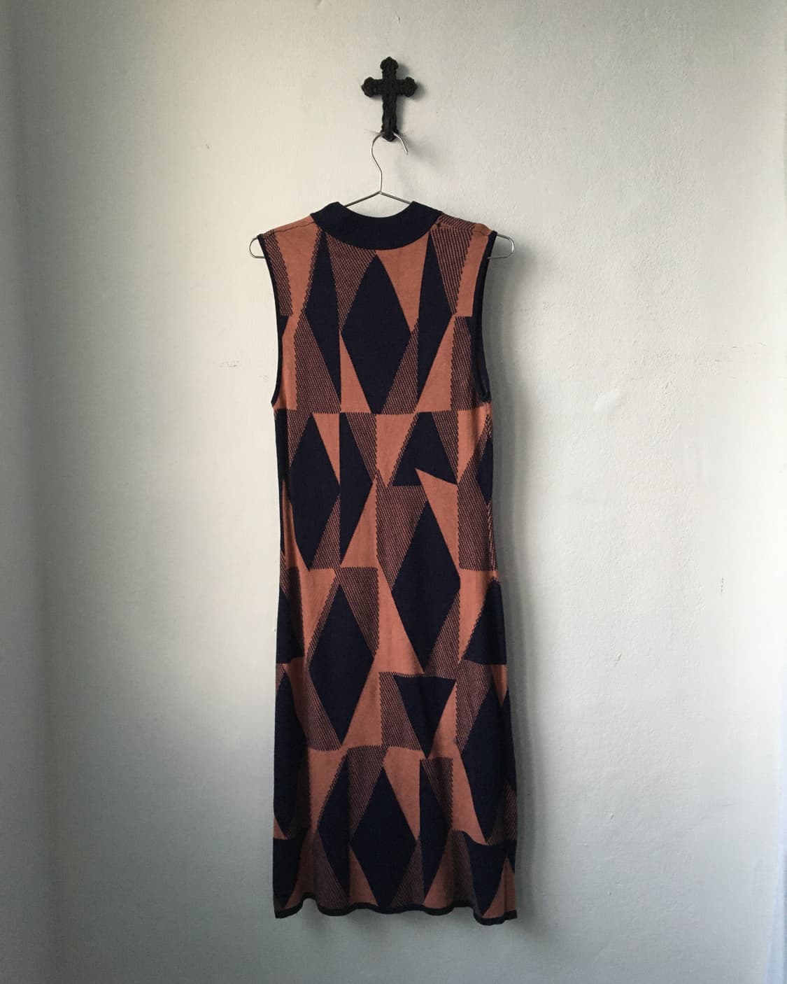 Benetton pattern knit onepiece 상품이미지3