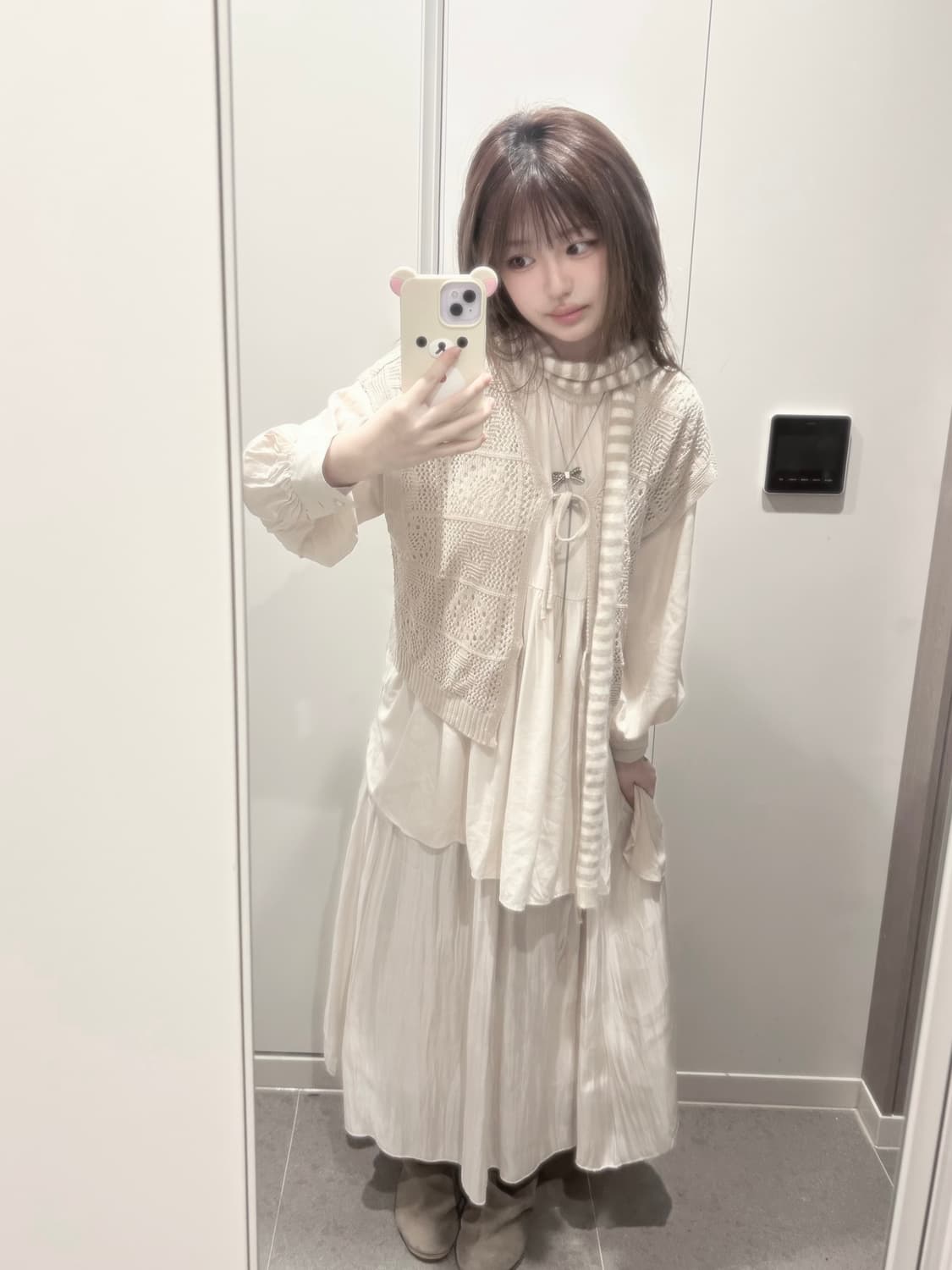 빈티지 살구꽃 데일리 모리 코디 세트 어스뮤직 하구미 모리걸 상품이미지3