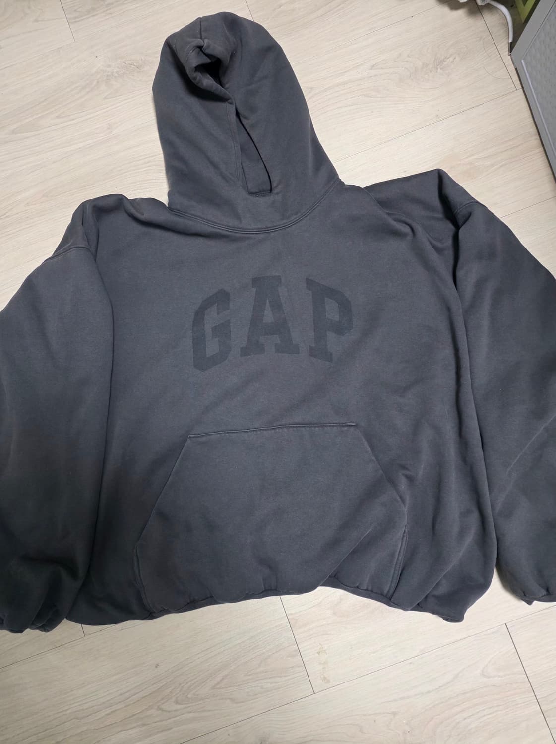 이지갭 발렌시아가 도브 후드 블랙 L 베트남산 yeezy gap 상품이미지10