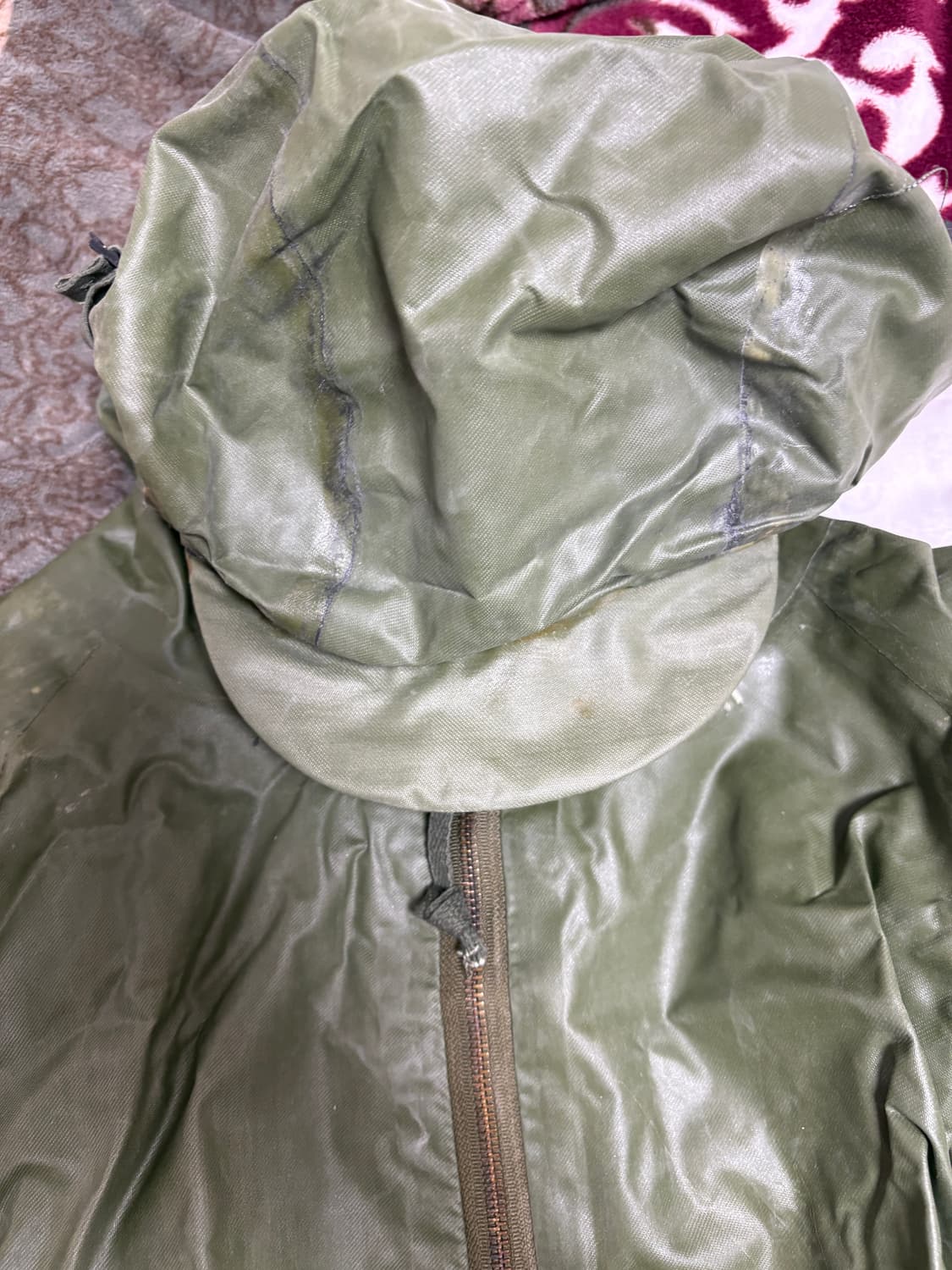 1970‘s 베트남전 미군 웻웨더 파카(우의, 자켓) XL 상품이미지9