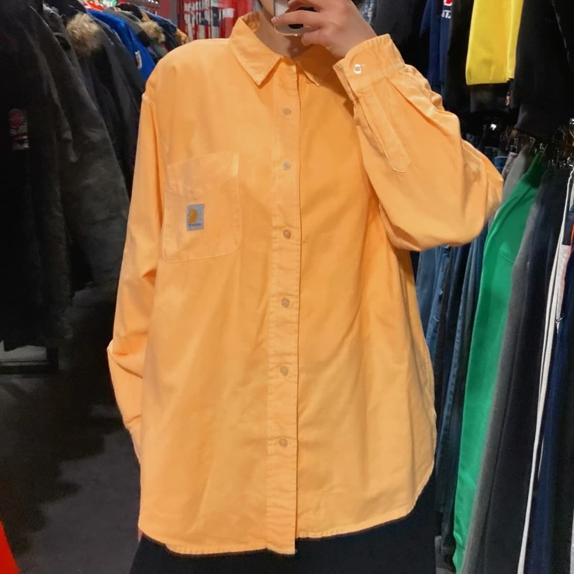 [IM]칼하트 긴팔셔츠 오렌지 상품이미지2