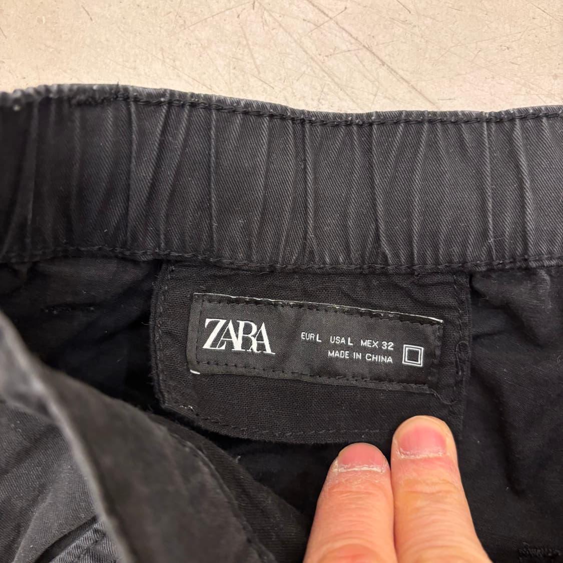 자라 코튼 데미지 와이드 팬츠 상품이미지4