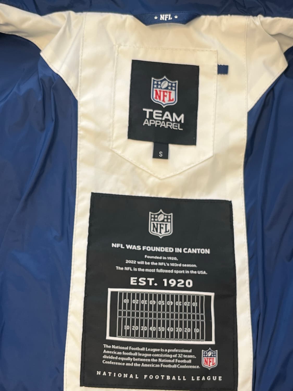 NFL NY 자이언츠 패딩 S 상품이미지2