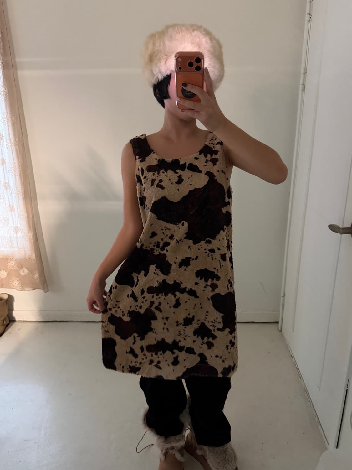 일본빈티지 SHINNOSUKE 웨스턴 퍼 원피스 상품이미지2