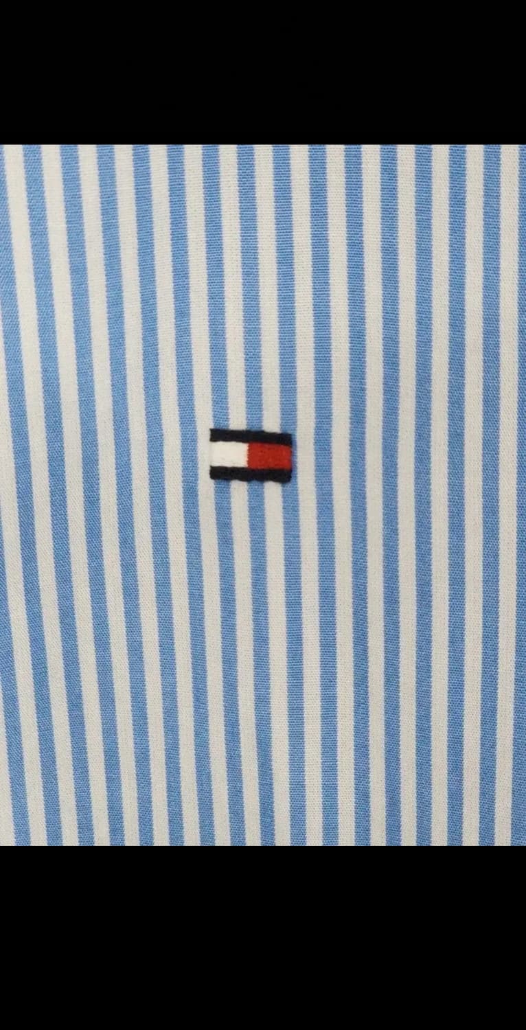 (L) 타미힐피거 셔츠 스트라이프 로고 남방 토미 캐주얼  상품이미지4