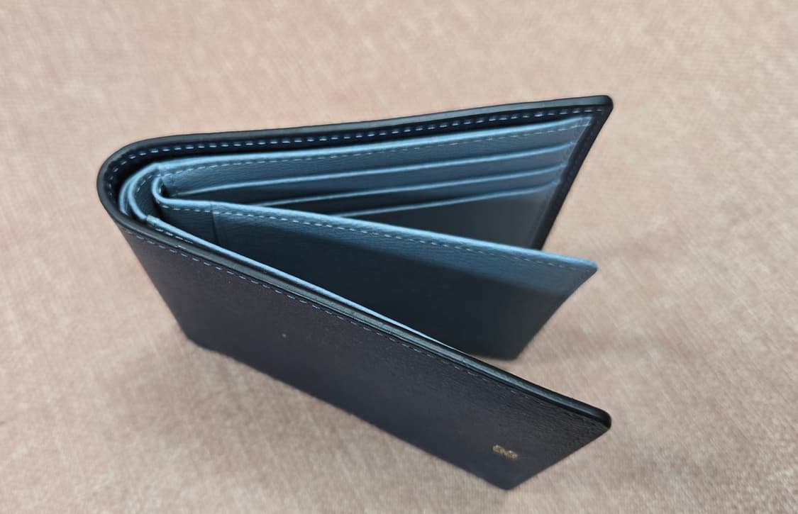 닥스 새상품- 다크블루 가죽 반지갑 상품이미지5