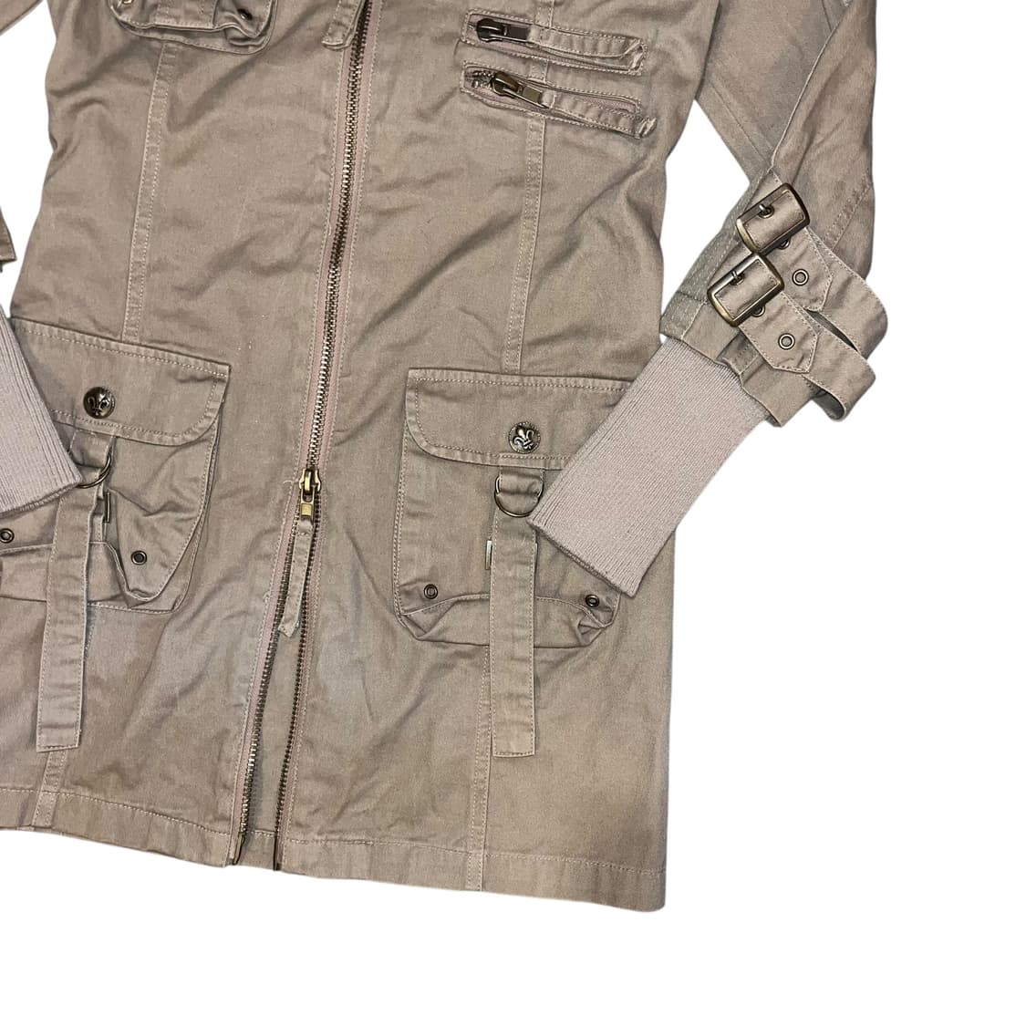 Edge Line 엣지라인 투웨이 코튼 롱 자켓 y2k펑크갸루 상품이미지4