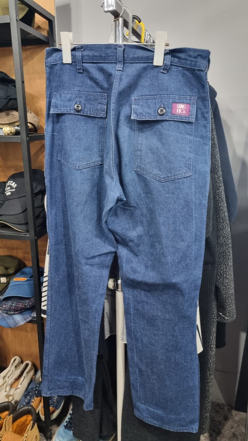 (Gung Ho) Made In USA 워크웨어 데님진 허리반품42(32 상품이미지4