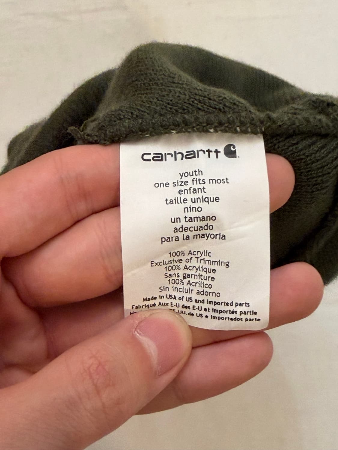 90s 칼하트 Made in USA 숏비니 말차 그린 상품이미지4