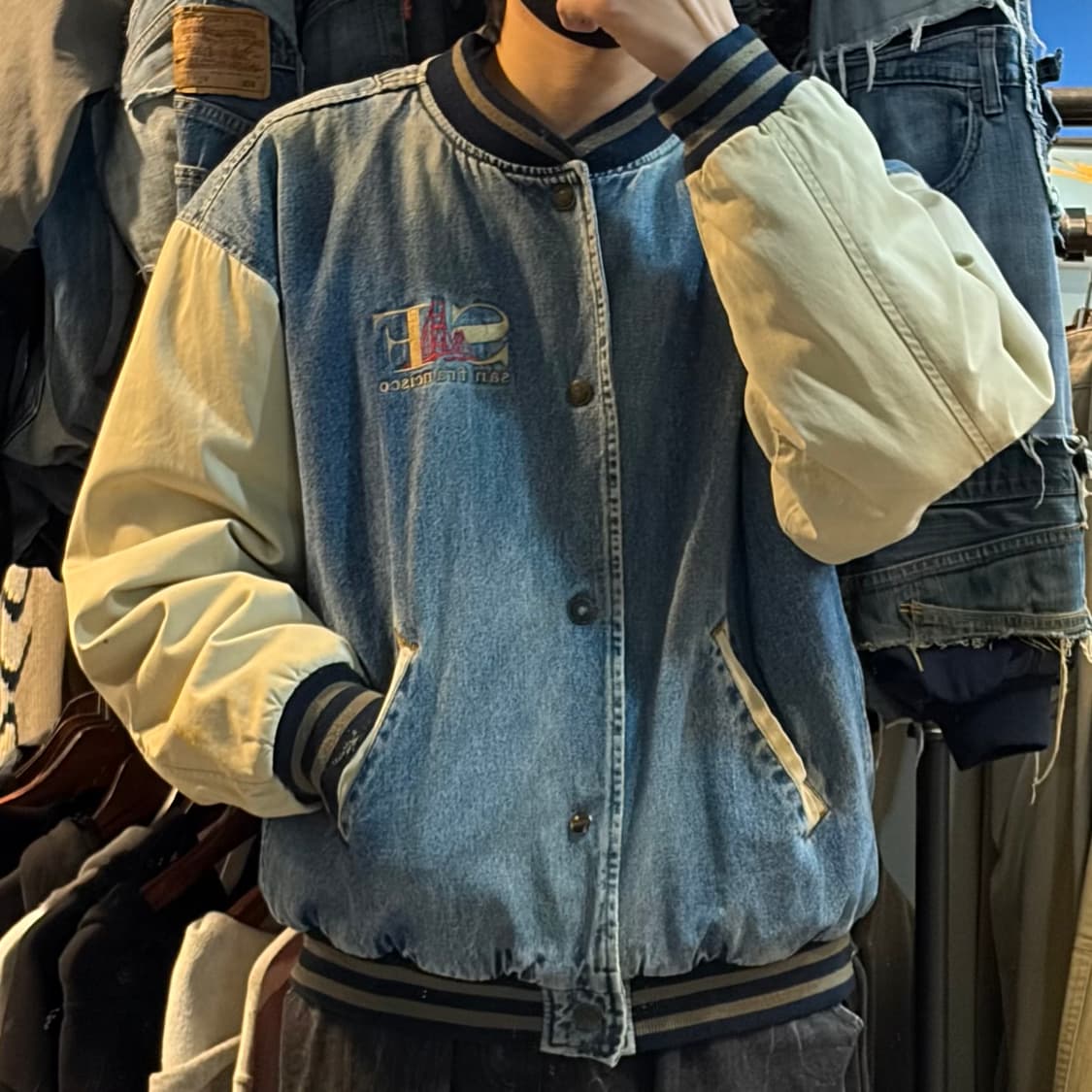 [NO.9] VTG 데님 바시티 자켓 상품이미지3