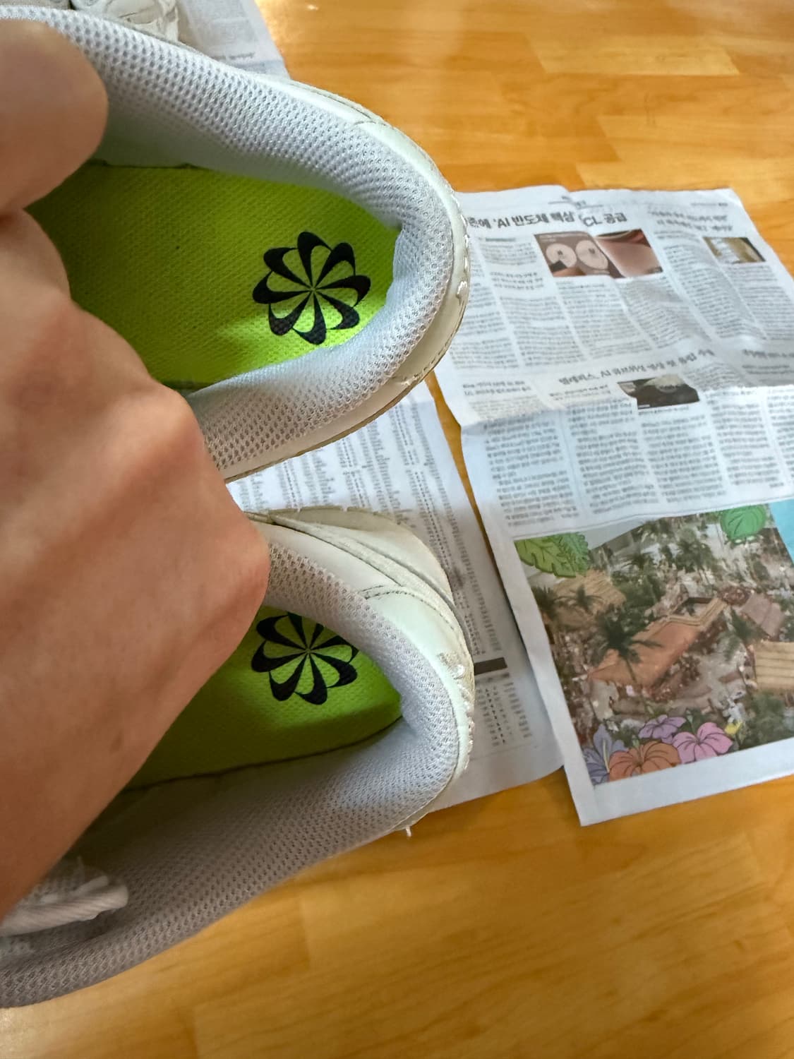 나이키 덩크로우 넥스트 네이쳐 베일리 그린 앤 화이트 255판매합니다! 상품이미지5