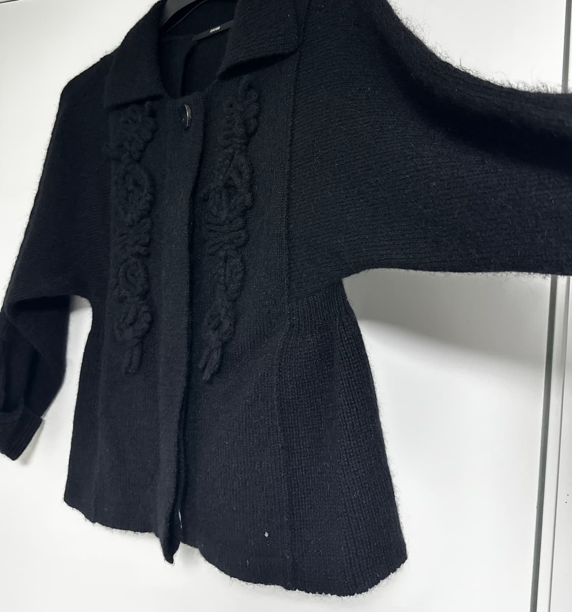 [SYSTEM] 여성 블랙 자켓형 니트 가디건 상품이미지2