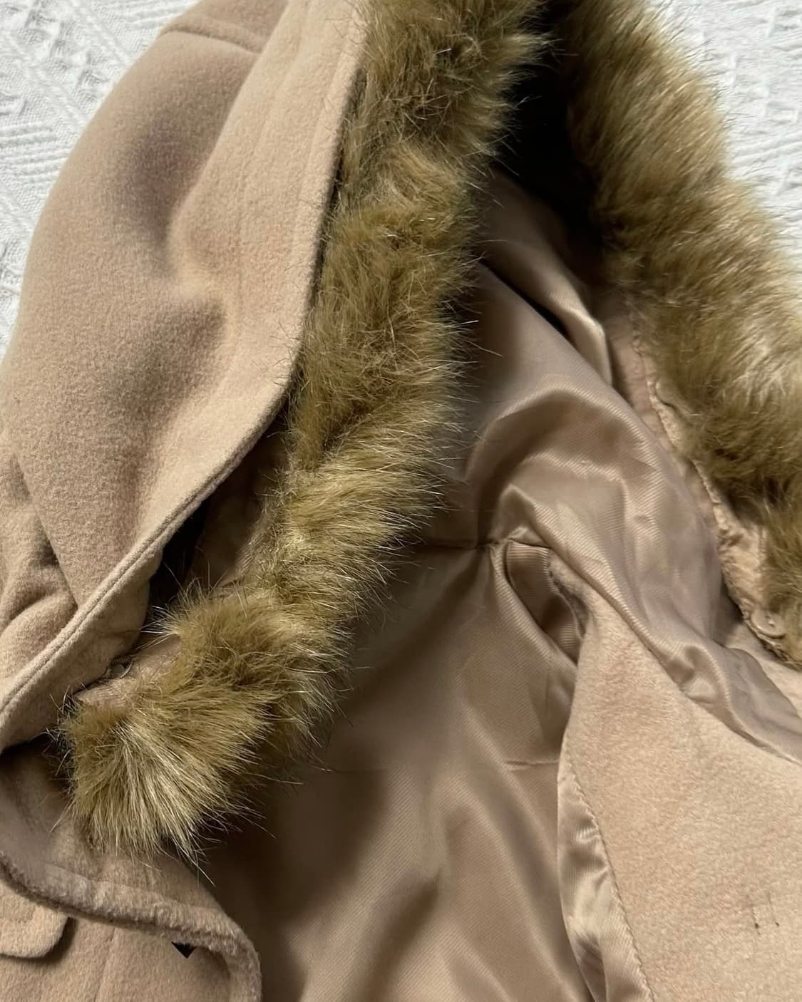 퍼 후디드 하이넥 더플 코트 상품이미지6