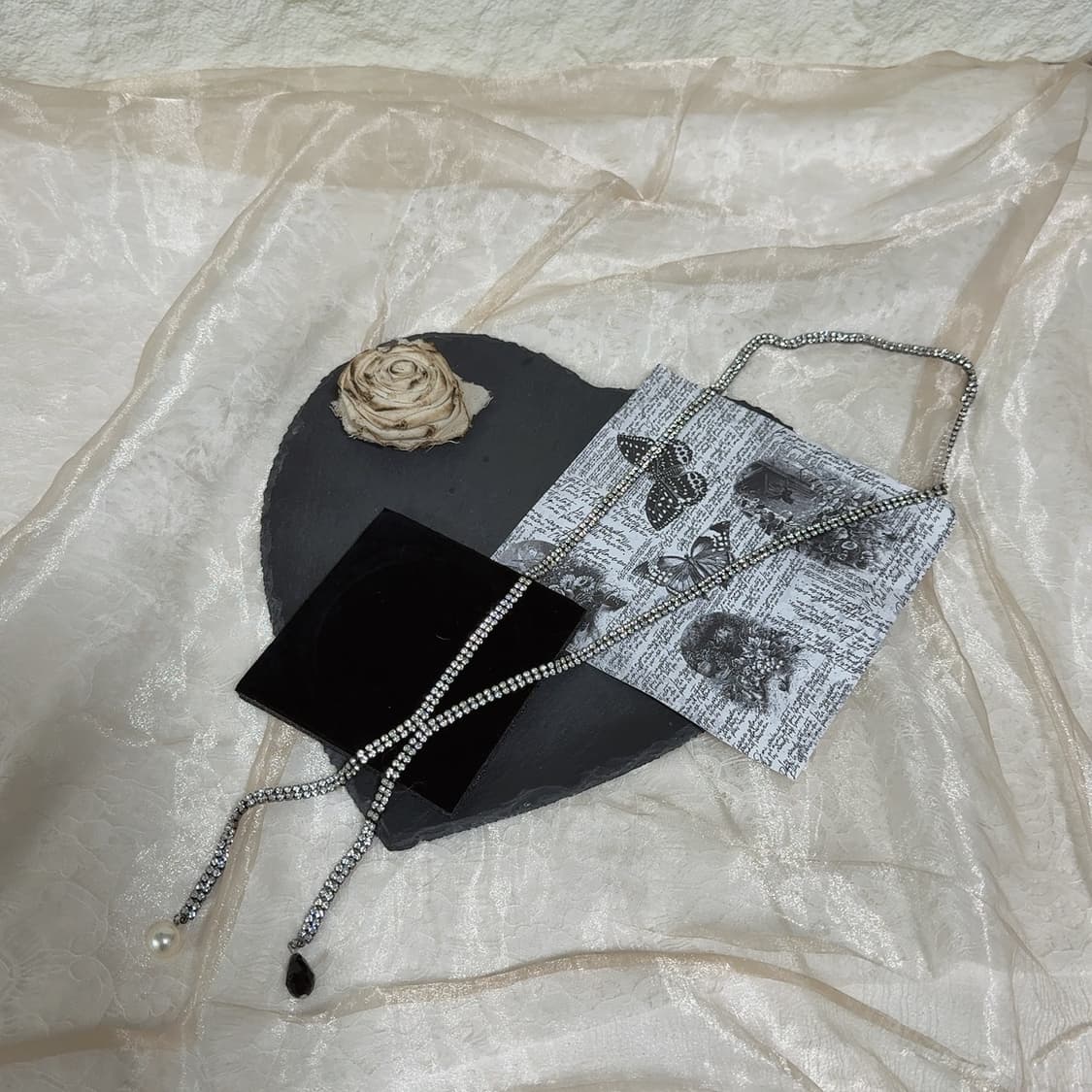 빈티지 고딕 느타이  오리엔탈 진주 목걸이 상품이미지2