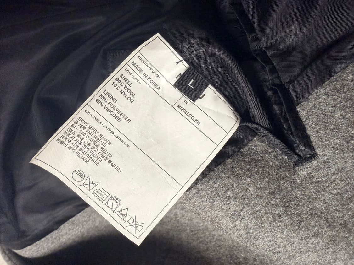 MNGU / 체스터필드 코트 그레이 / L 상품이미지5
