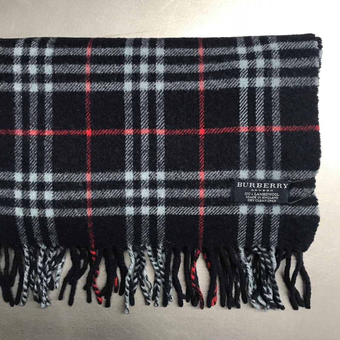 버버리 정품 램스울 머플러 네이비 상품이미지3