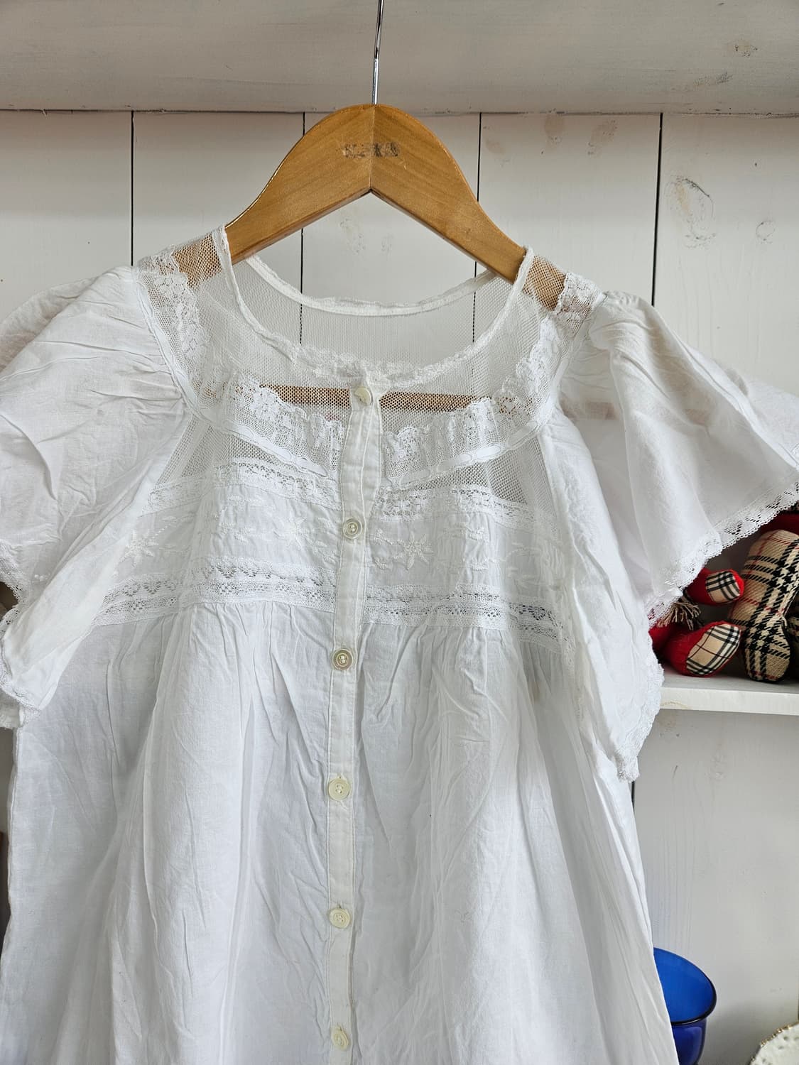 JILL STUART 화이트 레이스 블라우스 상품이미지2