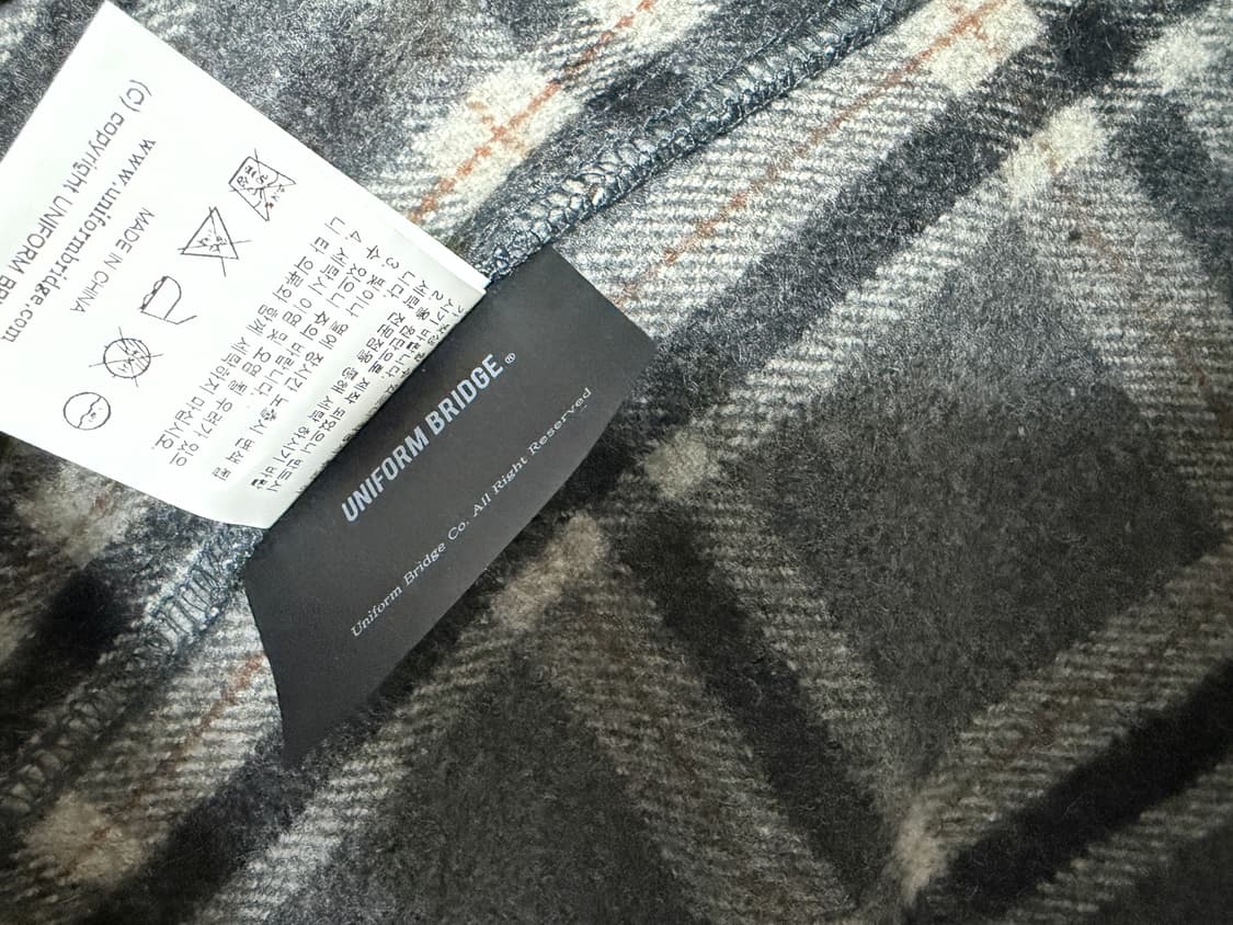 유니폼브릿지 남성 체크 울 오버 셔츠 자켓 상품이미지7