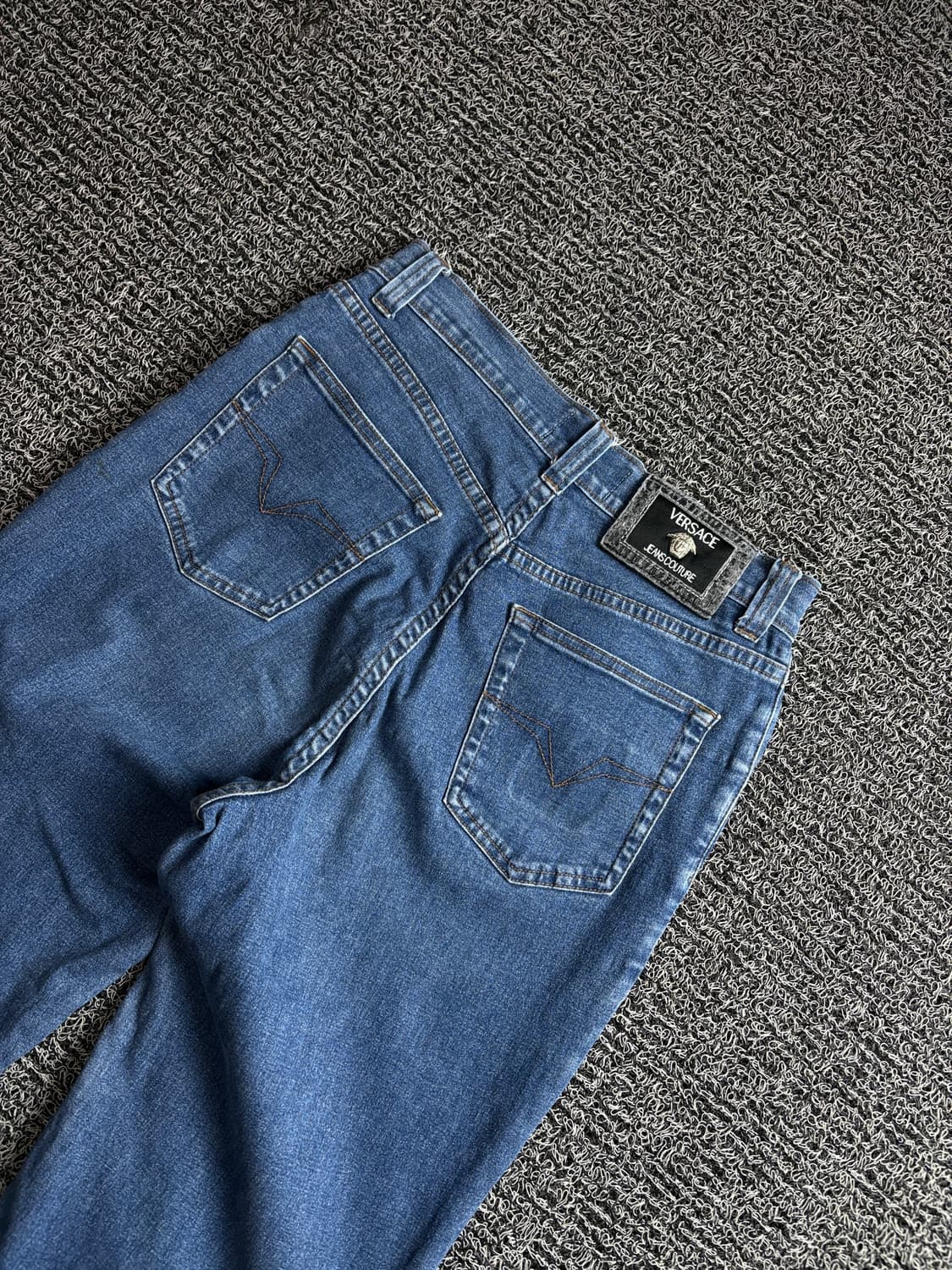 90s 베르사체 메두사 패치 로고 스트레이트 데님 팬츠 4148 상품이미지5