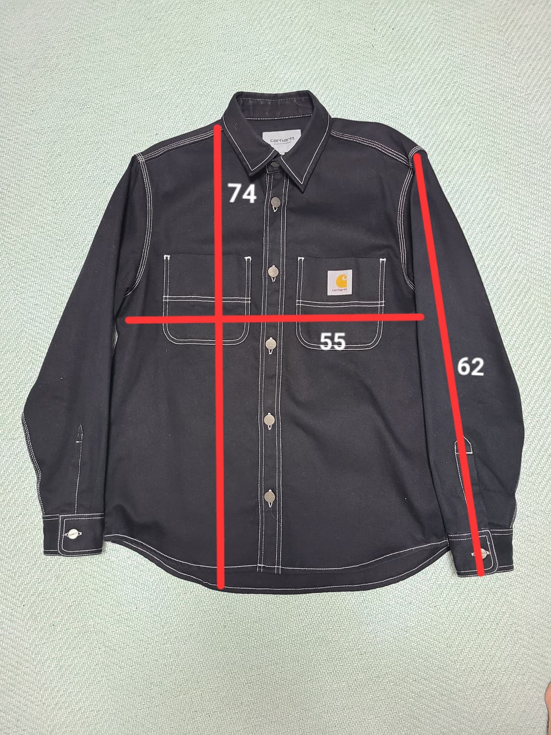 칼하트 wip 초크셔츠자켓 S사이즈 판매 상품이미지4