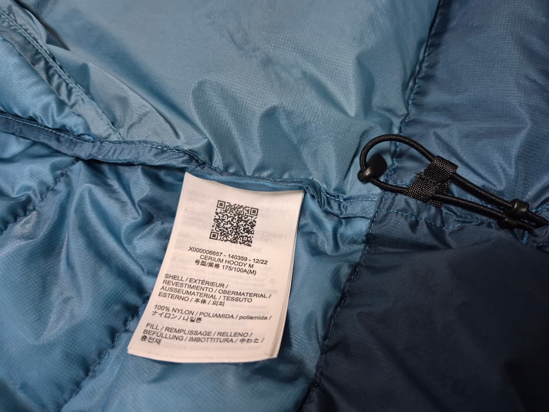 아크테릭스 세륨 후디 경량 패딩 M[하자] 상품이미지9