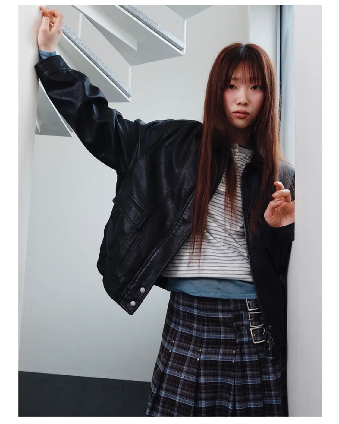 셀리테일즈 포우 레더 포켓 점퍼 가죽자켓 상품이미지1