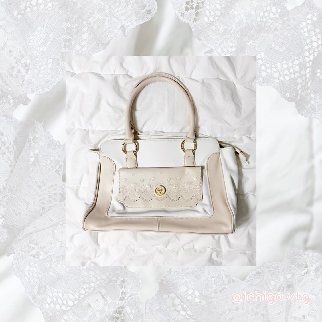 리즈리사 Lizlisa 로즈 빈티지 히메갸루 빅 보부상 백 상품이미지2