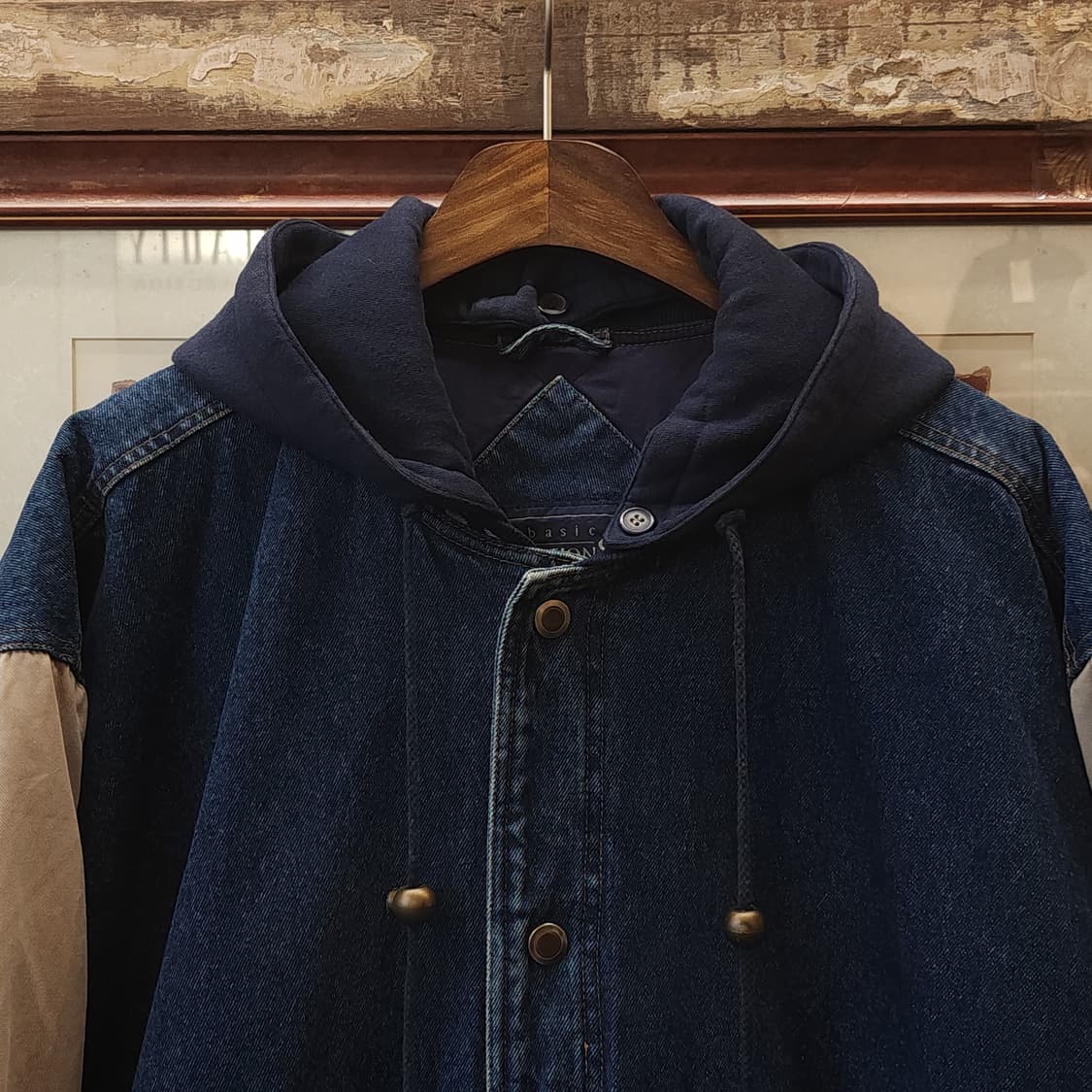 90s 빈티지 워크자켓 베이스볼 데님자켓 바시티 자켓 야구잠바 m 상품이미지3