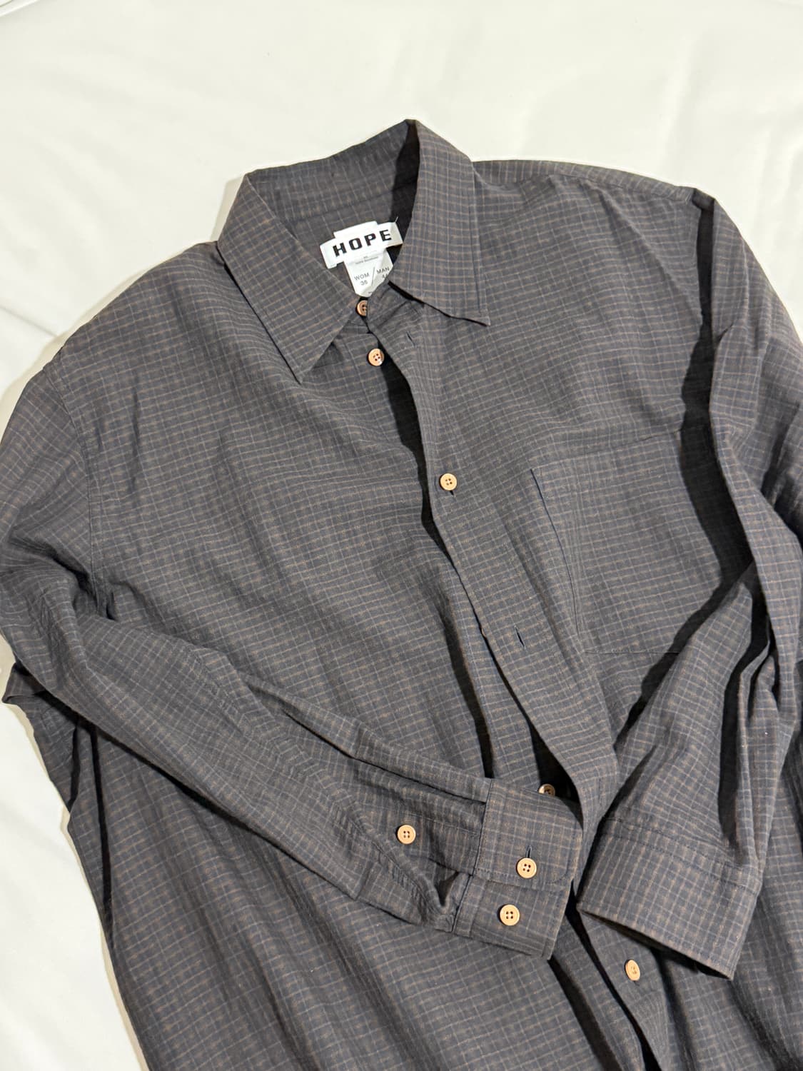 Hope 호프 스톡홀름 와이드 핏 체크 셔츠  상품이미지4