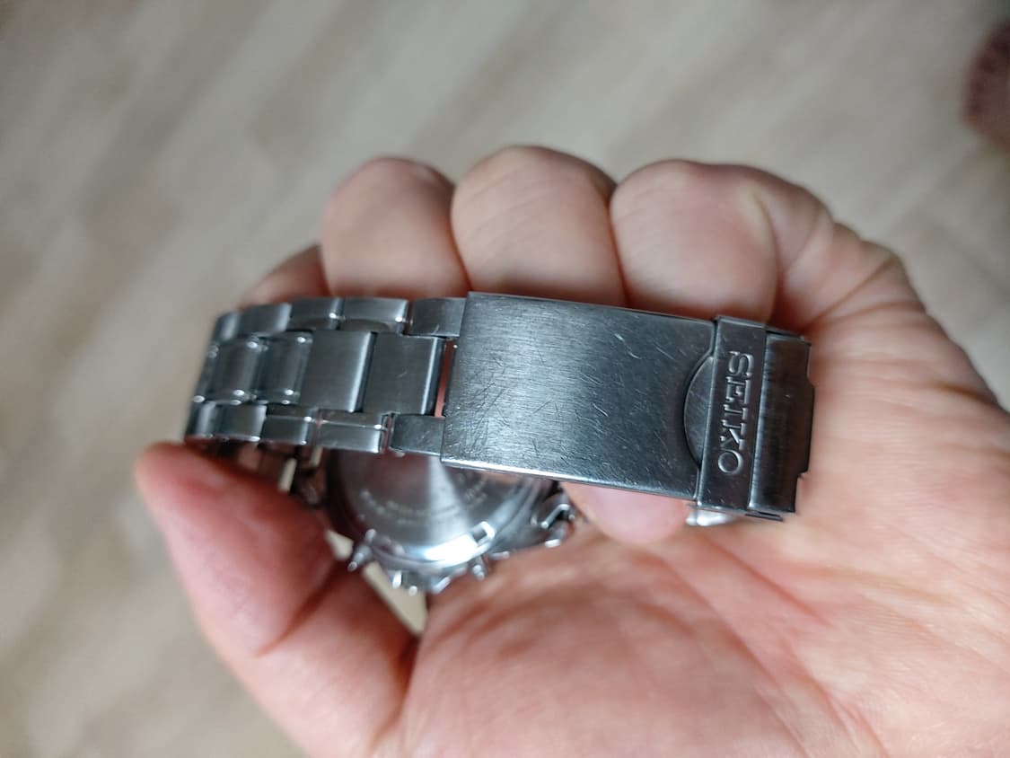 세이코 크로노그래프 100M 메탈 시계 상품이미지3