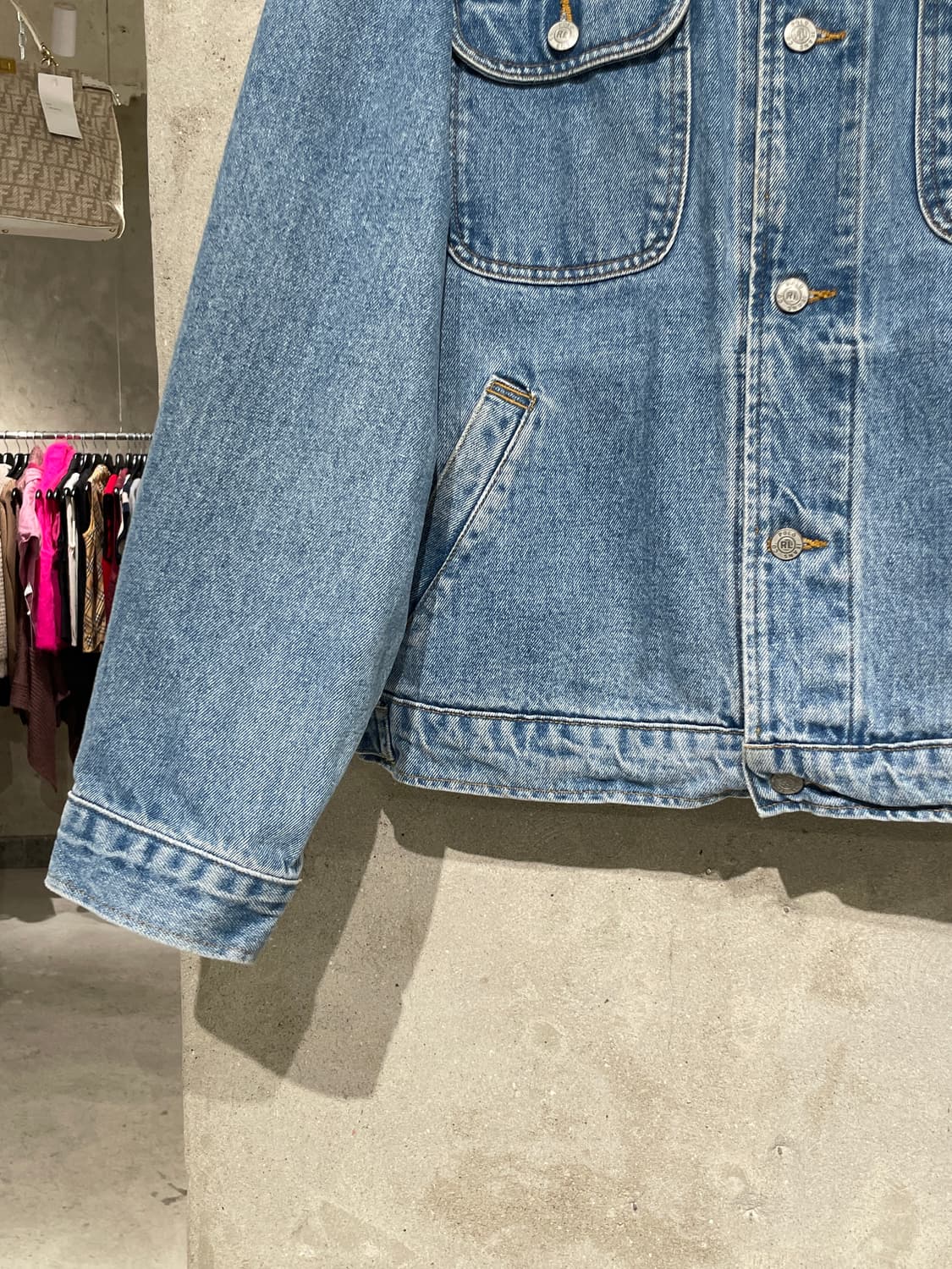 폴로 진스 클래식 연청 성조기 트러커 데님 자켓 상품이미지5