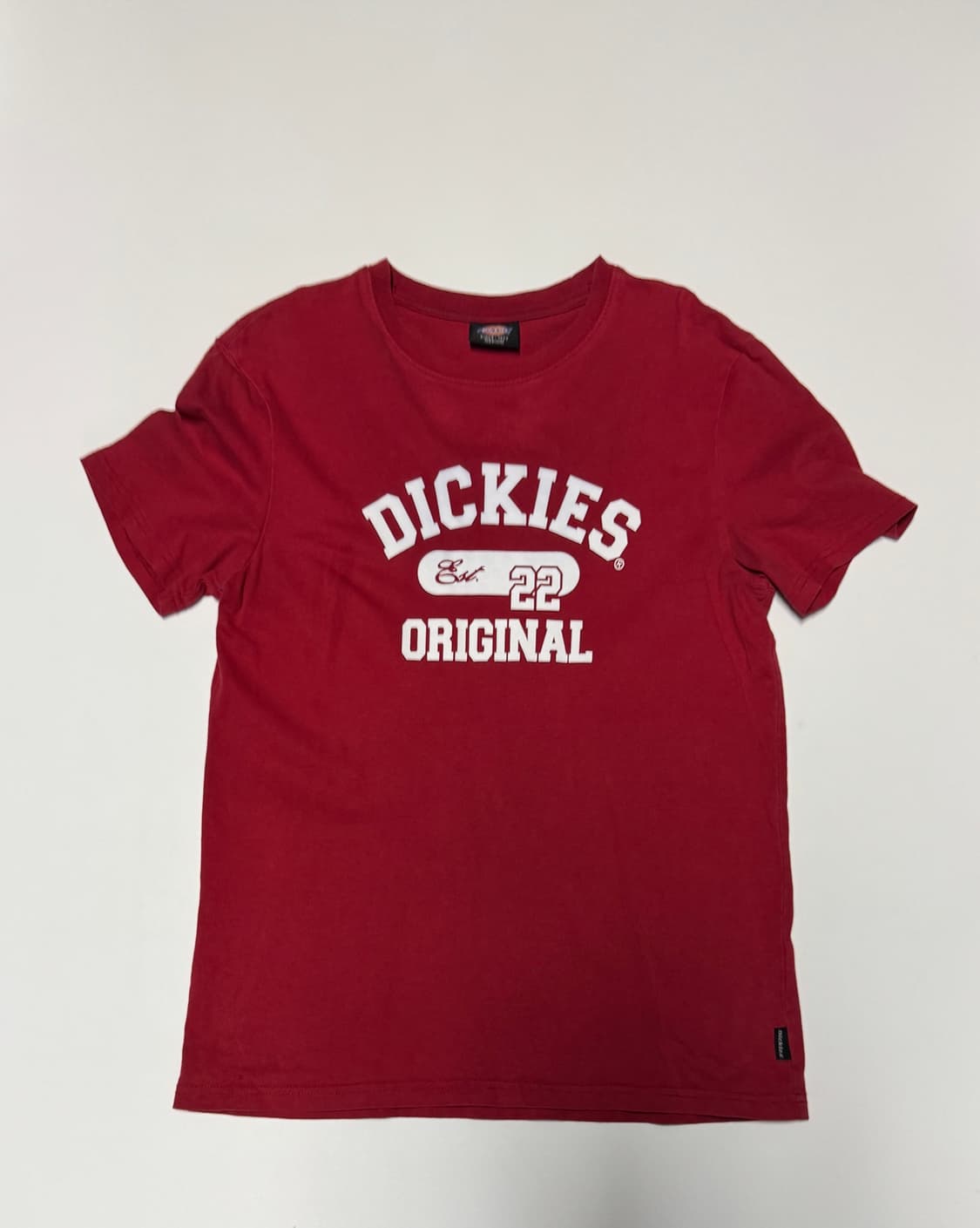 디키즈 Dickies 오리지널 로고 반팔 티셔츠 M 레드 상품이미지1